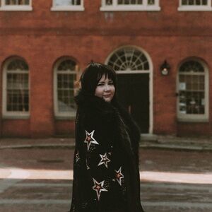 Mary Benson Black Vegan Suede and Fur Coat with Glittery Star Pattern!